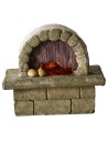 Forno tondo con fuoco funzionante a batterie cm 10,8x6,2x9,6 h