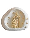 Natividad y cueva de porcelana con luz de 14x9x12 cm h Mondo