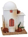 Casa árabe con cúpula y escalera de 14x12,5x17 cm h madera, altura