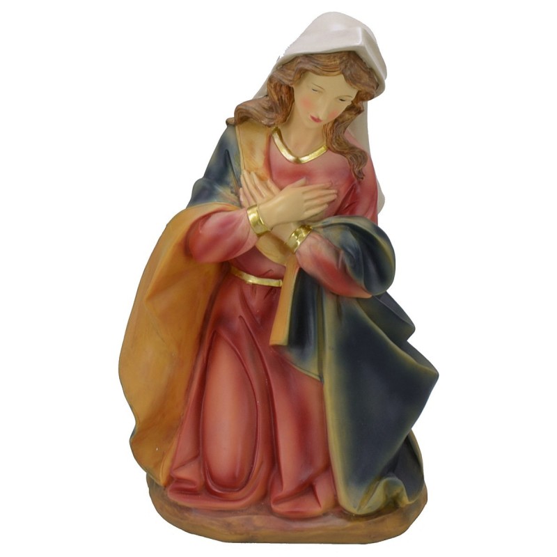 Madonna arrodillada en resina serie 40 cm Mundo Pesebre