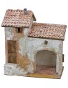 Casa stuccata con bottega e scala cm 24x16x18 h Mondo Presepi