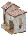 Casa de estuco con tienda y escalera de 24x16x18 cm h Mondo Presepi