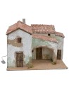 Borgo stuccato illuminato cm 40x30x31 h Mondo Presepi