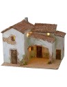 Borgo stuccato illuminato cm 40x30x31 h