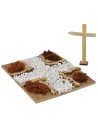 Cruce de caminos de tierra cm 19x15x1 h Mundo Pesebre