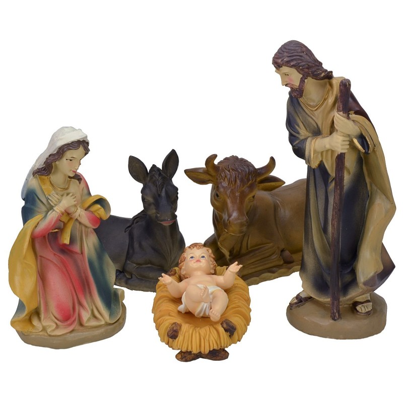 Natividad 5 figuras para belén en resina serie 40 cm Mundo