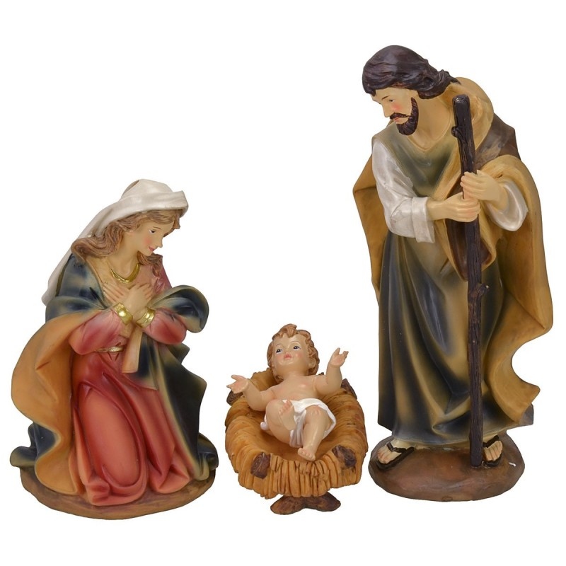 Natività 3 soggetti in resina serie 25 cm Mondo Presepi