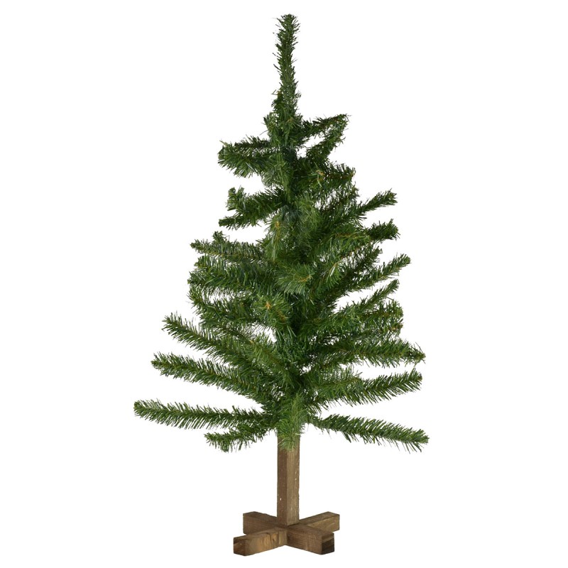 Albero di Natale 80 cm con base in legno Mondo Presepi