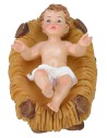 Gesù Bambino cm 6,5x4,5 in resina con culla per statue da 20 cm