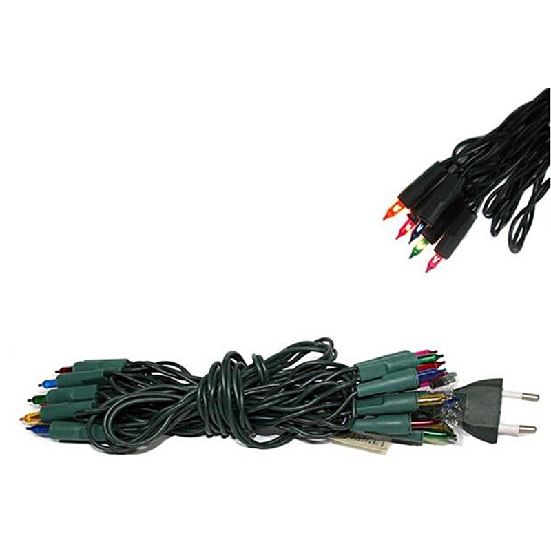 Cadena de 20 guisantes multicolor lineales 220v. Mondo Presepi