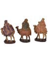 Set 3 Re Magi sul cammello in resina serie 10 h cm