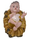 Gesù Bambino cm 5 in resina con culla per statue da 15 cm Mondo