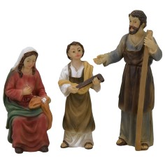 Presepe Pasquale illuminato cm 54X50X41,5 h completo di statue 9 cm