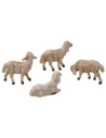 Set 4 pecore per statue 12 cm Mondo Presepi