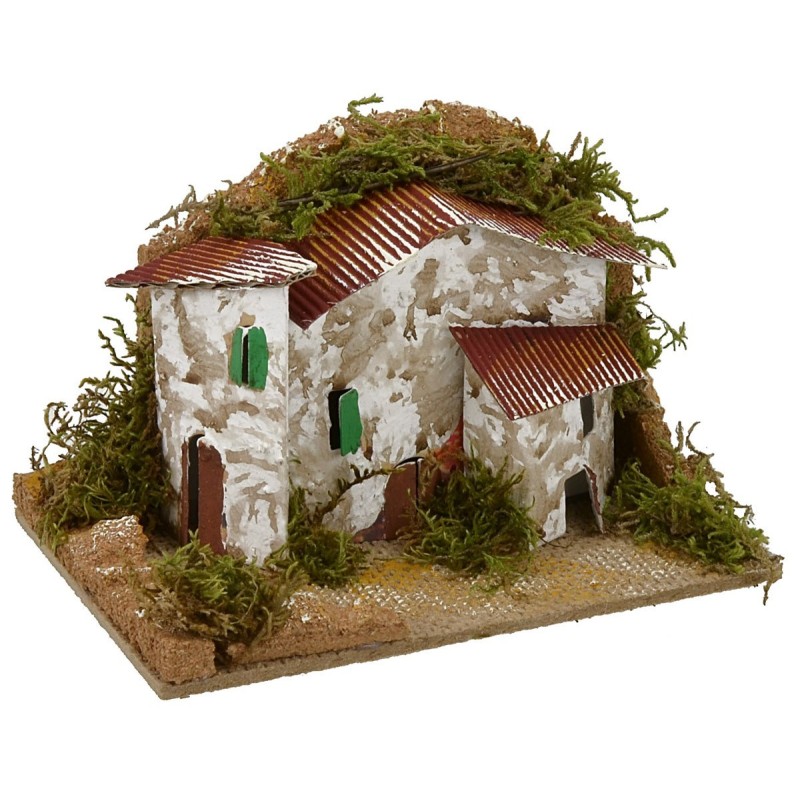 Casette con cortile per presepe cm 15x10,5x9,5 h Mondo Presepi