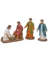 Lavado de pies 3 piezas de 9 cm Estatuas Pascuales Mondo Presepi