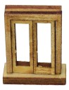 Ventana con marco de madera de 2,7x1x3,4 cm h Mundo Pesebres