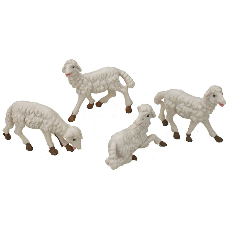 Set 4 pecore presepe per pastori cm 8-10 - PG08