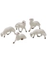 Nativity set 5 sheep for shepherds 8 cm