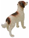 Perro blanco y marrón para estatuas de 30 cm Mondo Presepi