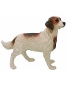 Perro blanco y marrón para estatuas de 30 cm Mondo Presepi