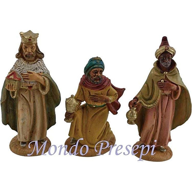 Conjunto de 8 cm de los Tres Reyes Magos Mundo Pesebres