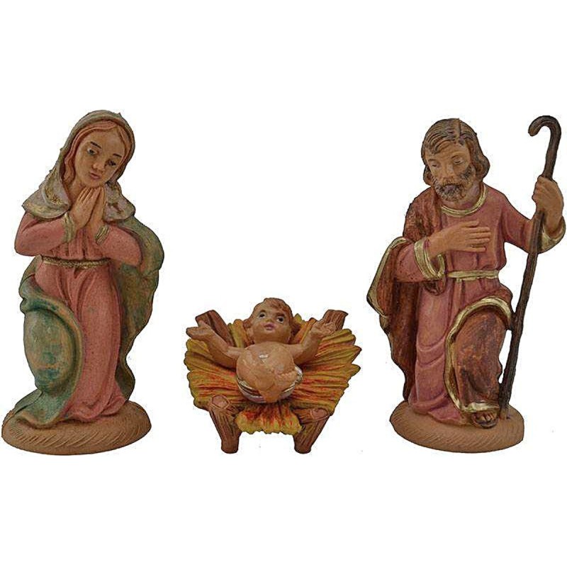 Cm 10 Natività lux set 3 pz in pvc Mondo Presepi