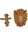 Conjunto de Natividad de 10 cm lux, 3 piezas en PVC Mondo Presepi.