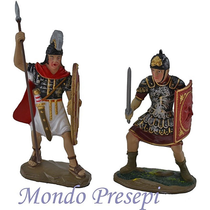 Set of 2 soldiers with sword and spear - 3355