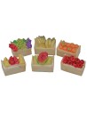 Juego de 6 cajas de frutas de resina surtidas de 3x2x1,5 cm h Mundo