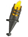 Fiaccola h 3,5 cm tremolante con led giallo 12 v.