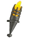 Fiaccola h 3,5 cm tremolante con led giallo 12 v.