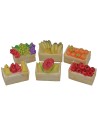 Juego de 6 cajas de frutas de resina surtidas de 3x2x1,5 cm h Mundo