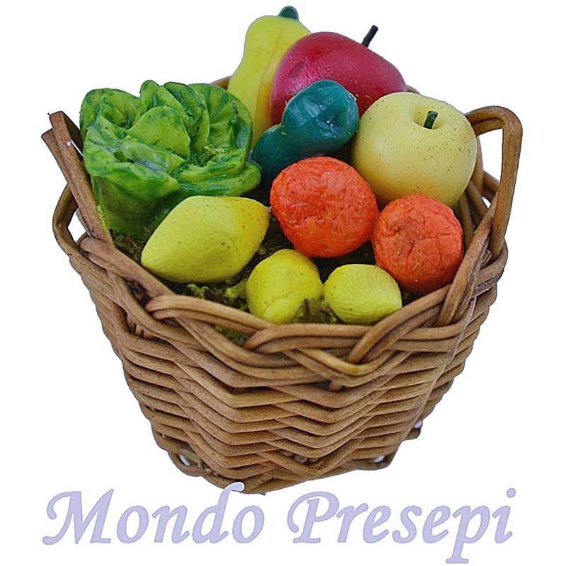 Basket with fruits and vegetables ø 3.5 cm