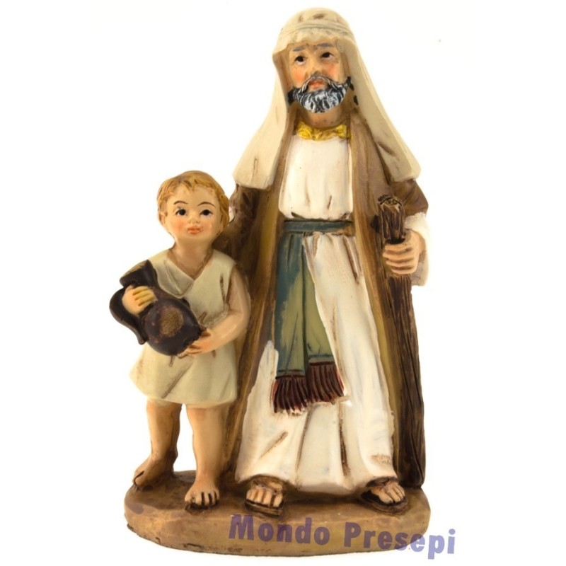 Man with child cm 9 resin