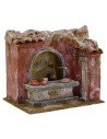Shop with butcher bench cm 19,5x14, 5x17, 5 h. for statues 10 cm