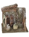 Courtyard with washhouse and arch 11.5x9x11 cm h for statues of