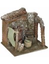 Cortile con lavatoio e arco cm 11,5x9x11 h per statue da 6 cm