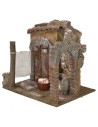 Cortile con lavatoio e arco cm 19,5x14,5x17 h per statue da 10