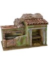 Double barn with enclosure 27x15x18 cm h
