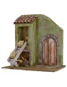 Barn with transport trolley cm 24x17,5x25 h for statues cm 12