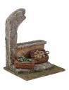 Fruttivendolo con rudere cm 12X10X15 h. per statue 12 cm Mondo