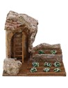 Orto for presepe with arc cm 19,5x14, 5x18 h. for statues 10 cm