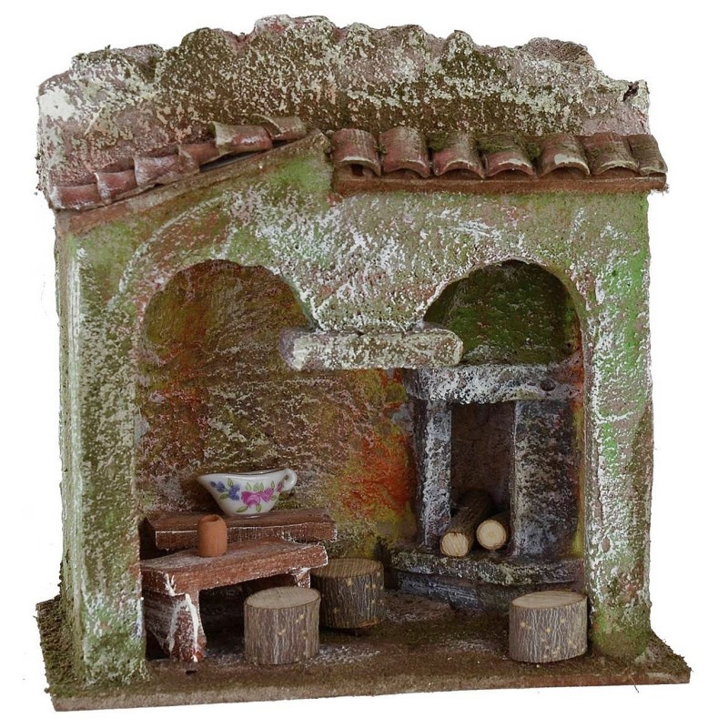 Osteria cm 13x8,5x12,8 h per statue 6 cm Mondo Presepi