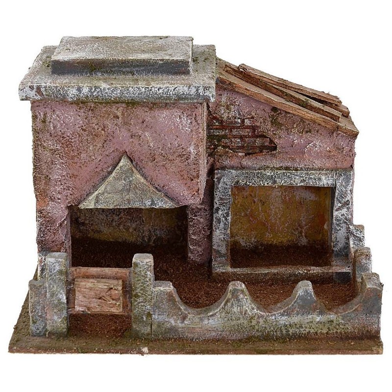 Porcilaia for presepe cm 20x14, 5x13 h. for statues 10 cm