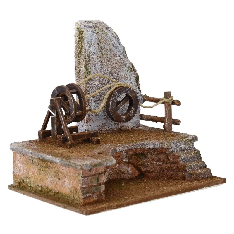 Hand-held wheel wheel cm 20x14, 5x18 h. for statues 10 cm