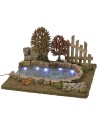 Modular luminous pond 25x20.5x14 h for statues of 8-10 cm