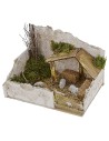 Sheepfold for nativity scene complete with sheep 20x14x13.5 cm h