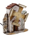 Mulino a vento funzionante per presepe cm 15x6,5x16 h. Mondo