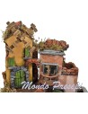 Presepe con borgo illuminato e mulino 30x30x40 h. Mondo Presepi